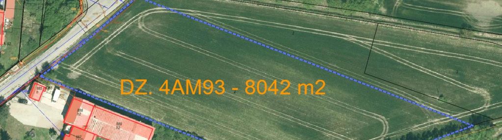 =działka usł. z pełnym dostępem do mediów =lucień=