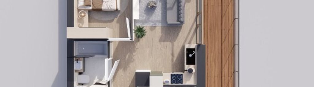 Sunrise park | mieszkanie nr 2.6 | 3 pokoje 47,42 m2 + balkon |