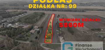 Działka siedliskowo-rolna 5900 m² – podlas