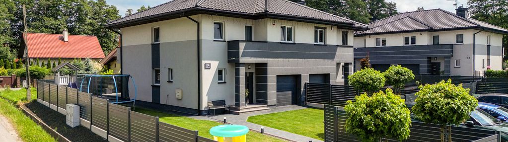 Nowoczesny bliźniak z ogrodem - zelczyna. skawina