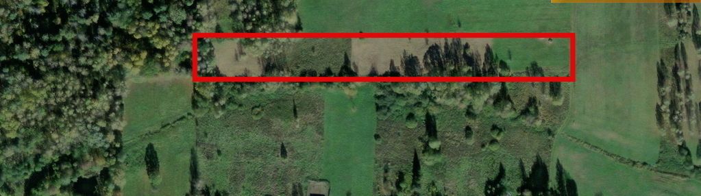 Działka rolna 1,3ha i pogorzelce i prostokąt