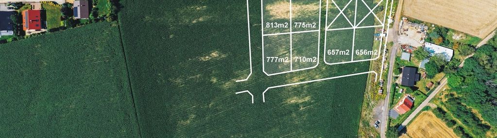 Działki na sprzedaż, powierzchnie od 626 do 813 m2