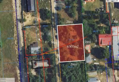 Działka budowlana 1007m2, nowe grochale