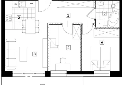 mieszkanie 3 pokoje 52,77m/2 Parking w hali -1