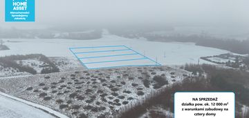 Dobra cena. działka z wz na cztery domy.