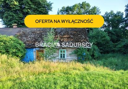 Działka rolna z drewnianym domem nowa wieś