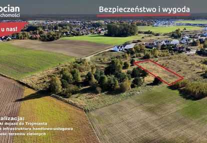 Płaska działka budowlana!granica dąbrowy i banina!