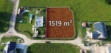 Działka 1519m2, wz, skrzynka elektr., budy zosine