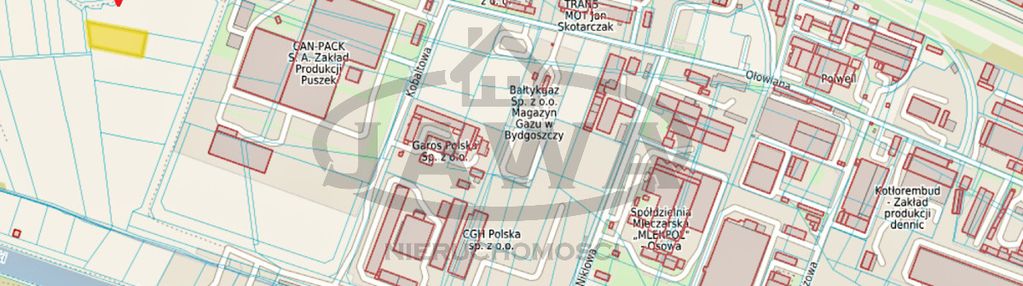 Dz. inwestycyjna 3135 m²–bydgoszcz, ul. miedziana