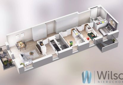 Mieszkanie 86,18 m2; 2 balkony 5,16 i 7 m2; ursus