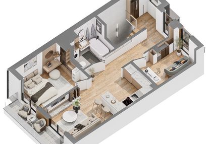 Nowość! 3 pokoje, balkon, salon 24m2, poddasze