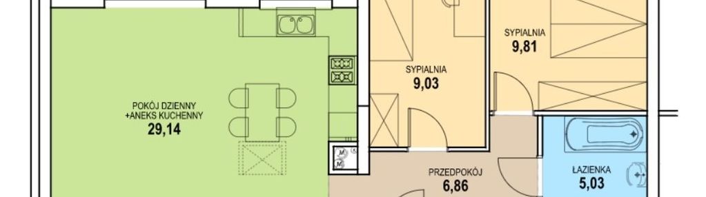 3-pok. mieszkanie z balkonem w pobliżu lasu