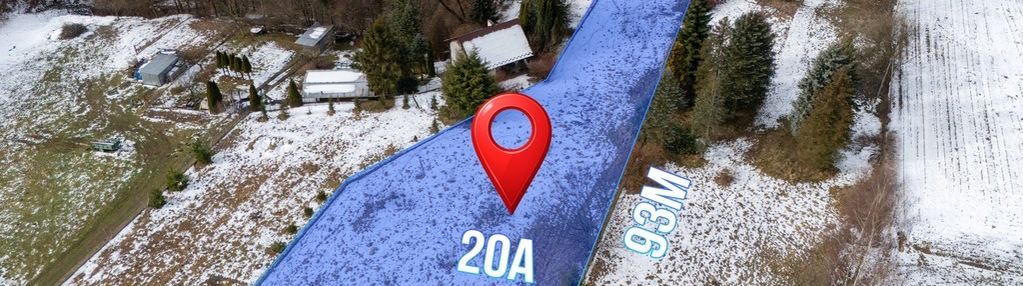 Działka budowlana stadniki 20 ar, gm. dobczyce