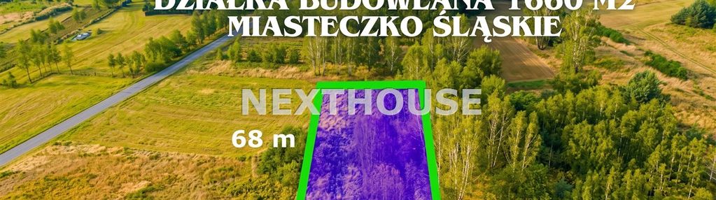 Działka budowlana 1660 m2 z wz -miasteczko śląskie