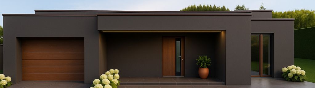 Nowoczesna bryła! dom parterowy z oświetleniem led