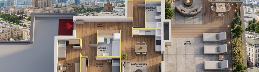 ⭐taras na dachu 51m + balkon | jedyne-nie czekaj ⭐