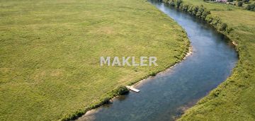 Małe rudy-działka z linią brzegową rzeki