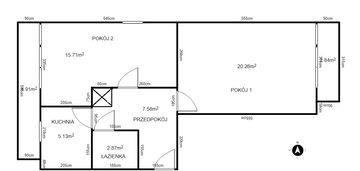 Mieszkanie 2pok (opcja 3), 53m2, 2 balkony, włochy