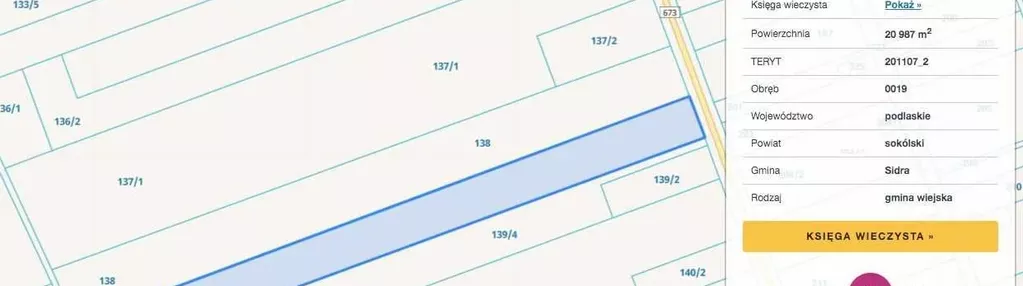 Działka na sprzedaż 21m2