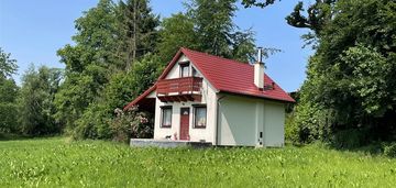 Dom nad stawem pod dębami