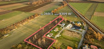 Działka inwestycyjna 8309 m² z mpzp koło wrocławia