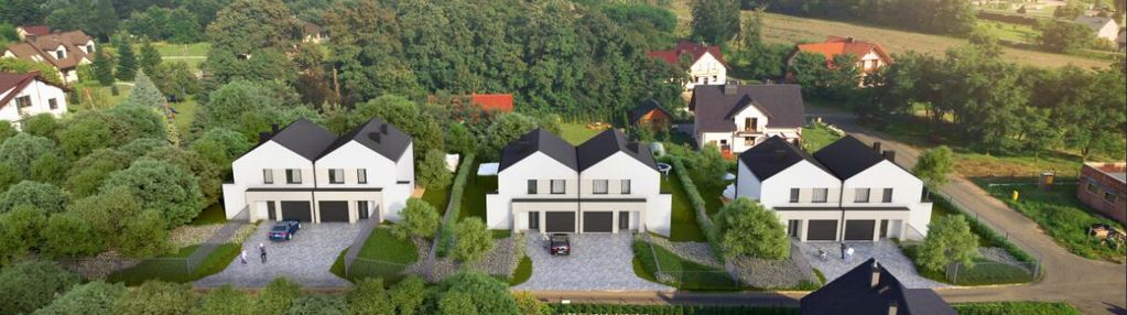Płaska, prostokątna działka z pozwoleniem na budowę 3 bliźniaków!