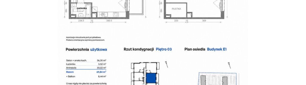 70 m/3-4 pokoje/poniżej 600 tys./duży balkon