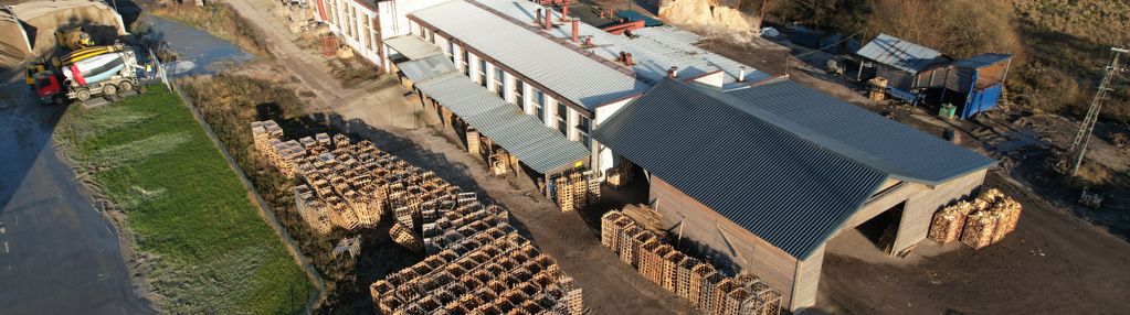 Działka przemysłowa 5800 m² z halą i wiatą – media