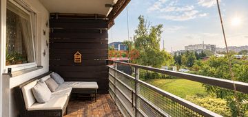 Wygodna przestrzeń dla pary|2 pok.|balkon|kom. lokator.|garaż|różanka