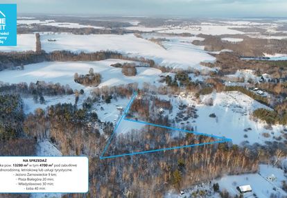 Przy lesie, jeziorze, działka z mpzp pod zabudowę.