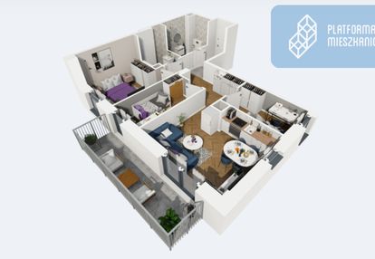 3 pok + 2x balkon / skm / metro karolin inwestycja