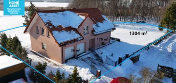 Dom 170 m² plus garaż; somonino; 7 pokoi; natura