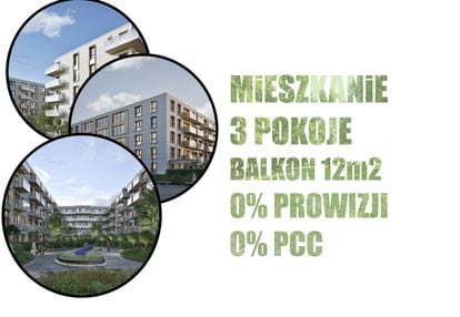 Katowice paderewskiego 3 pokoje balkon 12m2