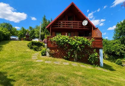 Drewniany dom całor.|1158 m² działki| pięny widok
