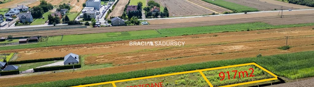 Ogrodzona działka 917m2 glinik