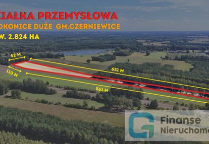 Działka inwestycyjna 2,824 ha | podkonice duże