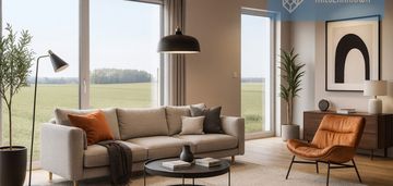 Funkcjonalny szereg z widokiem na zieleń