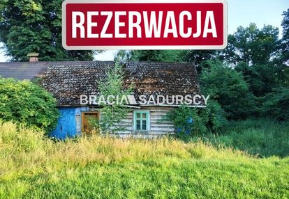 Działka rolna z drewnianym domem nowa wieś