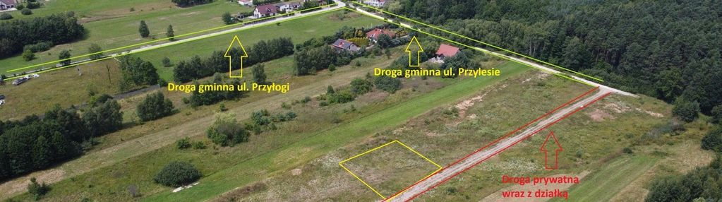 Działka budowlana 1047 m2, dyminy ul. przylesie
