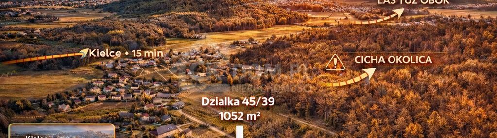 Działki przy lesie – 15 min do kielc