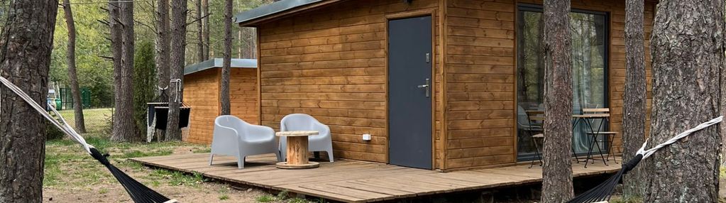 Jezioro garczyn działka z 4 domkami po 20,45m2