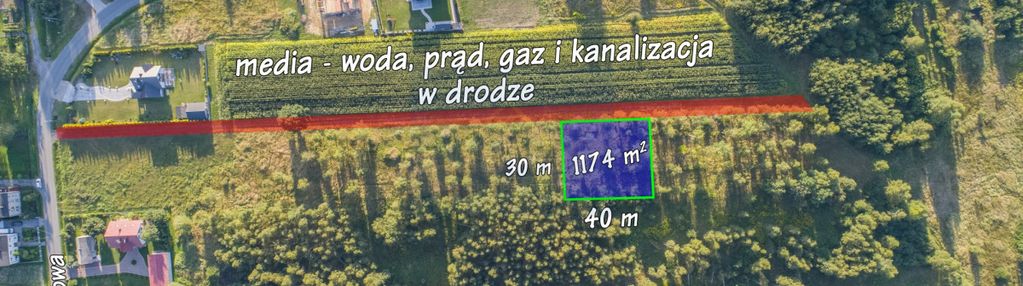 Działka pod budowe domu 1174 m2