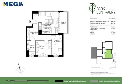 Niższa cena - apartament w parku centralnym