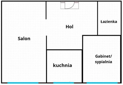 Przestronne 2 pokoje z osobną kuchnią