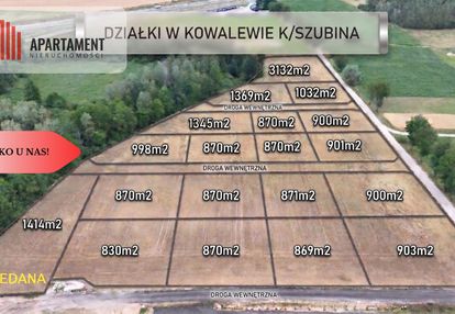 *działki 830- 3132m2  kowalewo szubin ściana lasu