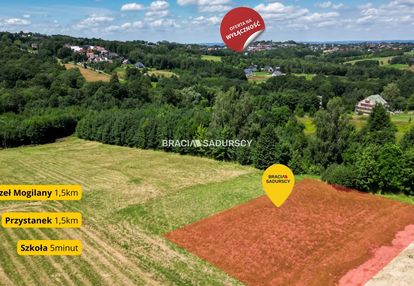 6 arów budowlanej, piękna panorama, mogilany