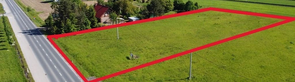 Działka usługowo mieszkaniowa przy głównej drodze