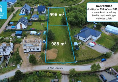 Działki budowlane z wz • domatówko • 996 i 988 m²