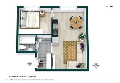 Przytulne, ciche, rozkładowe 1 lub 2pokoje – metro