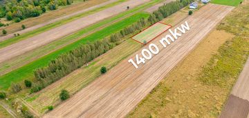 Spokojna działka 1400 m² | skotniki | media | wz